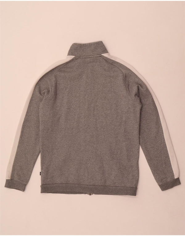 Puma Mens Tracksuit Top Jacket Small Grey Colourblock Cotton