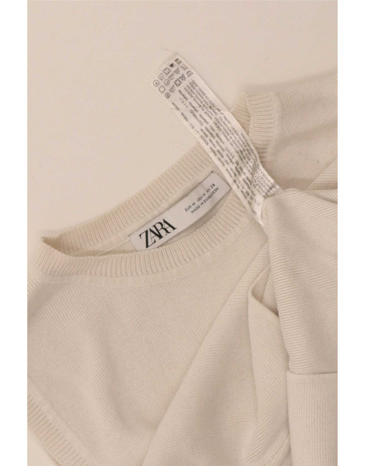 Top cu vestă pentru femei Zara UK 12 Medium White Viscose