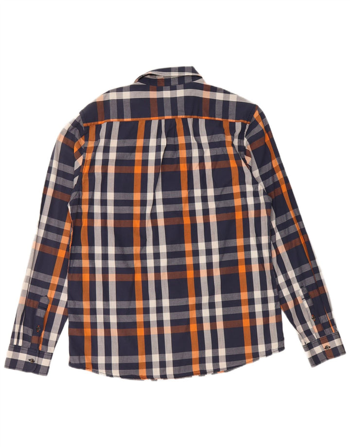 Cămașă pentru bărbați Wrangler, cu formă regulată, din bumbac cu carouri, albastru bleumarin mediu