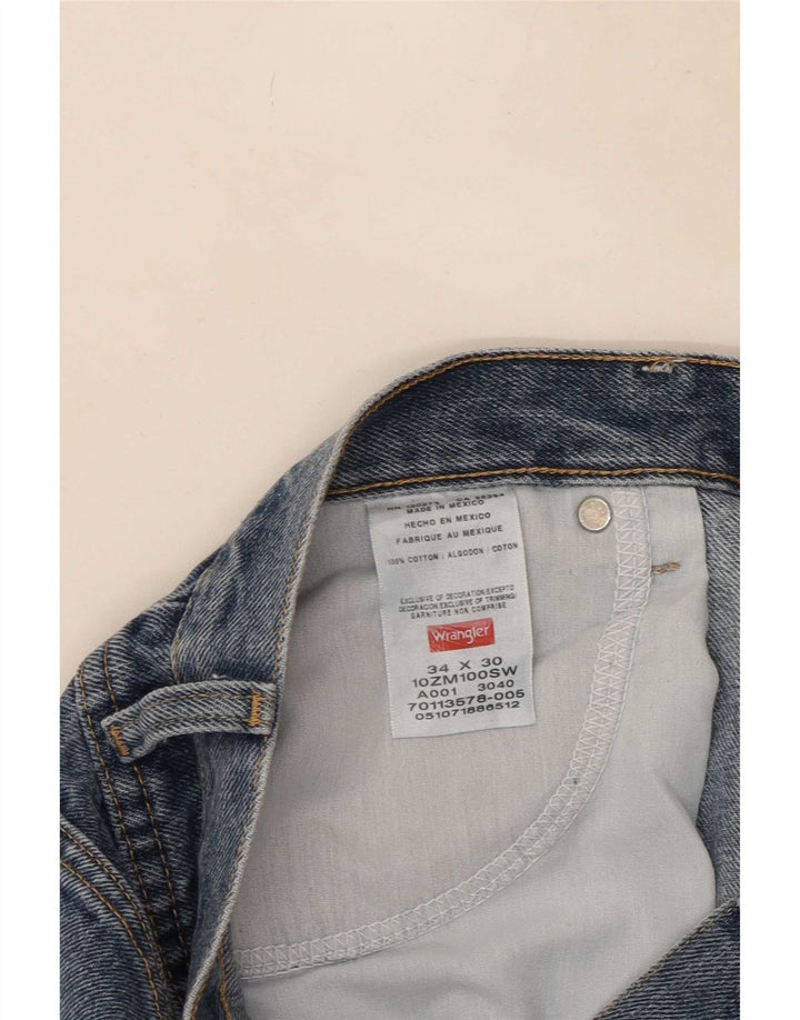 Blugi drepti pentru bărbați Wrangler W34 L27 Bumbac albastru