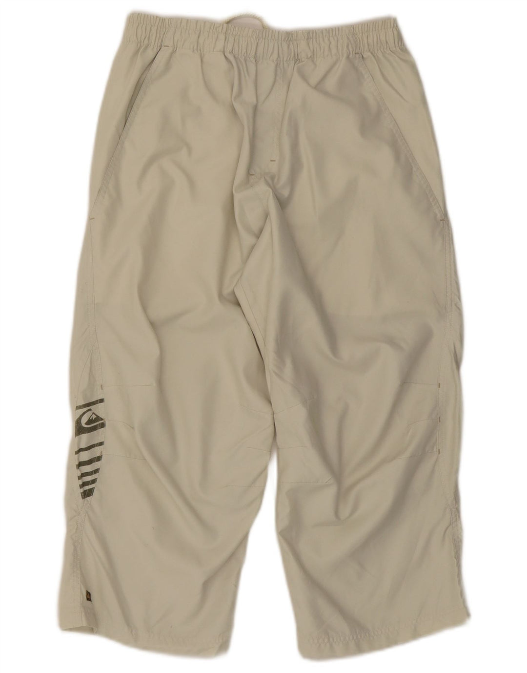Pantaloni de trening Quiksilver pentru bărbați cu grafic Capri, poliester mic, bej