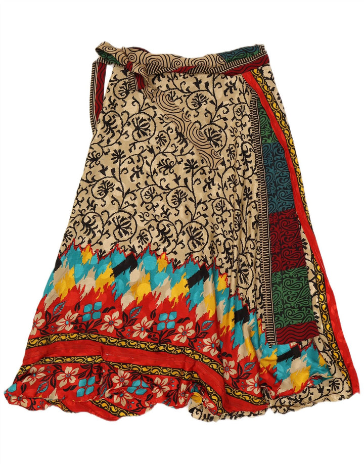 Fusta W34 Vintage pentru femei, mare, multicoloră, mozaic