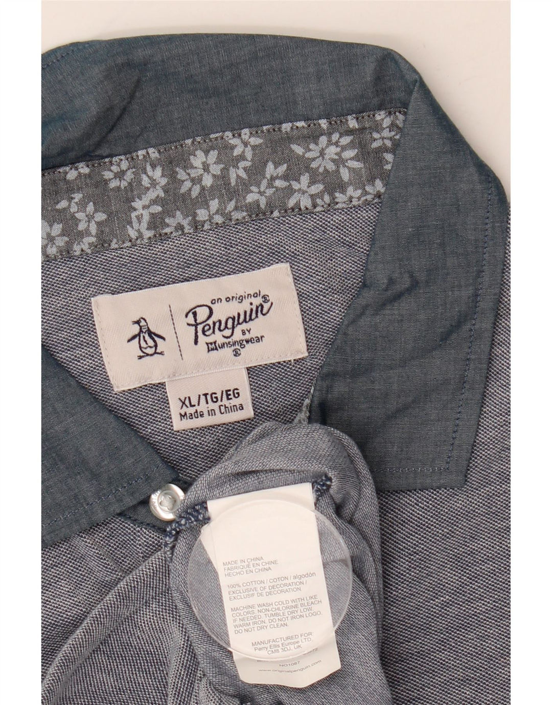 Tricou polo pentru bărbați Penguin XL, bumbac albastru