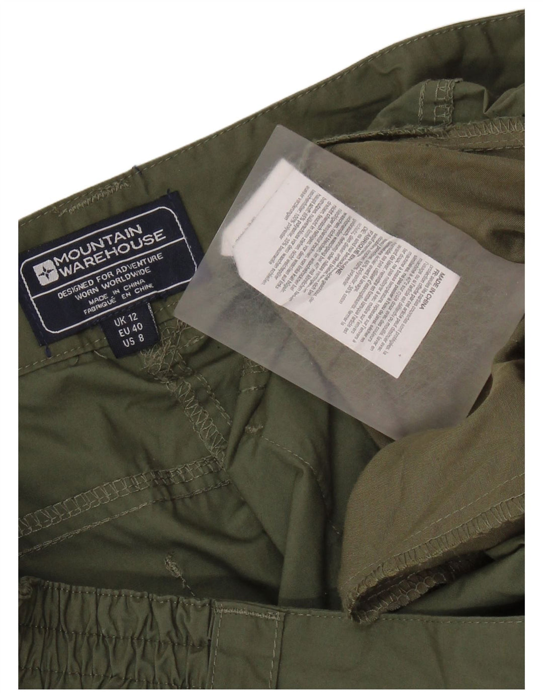 Pantaloni scurti chino pentru femei Mountain Warehouse UK 12 Medium W30 Kaki Poliester