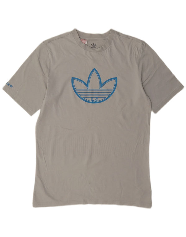 Tricou grafic Adidas pentru băieți Top 15-16 ani bumbac gri