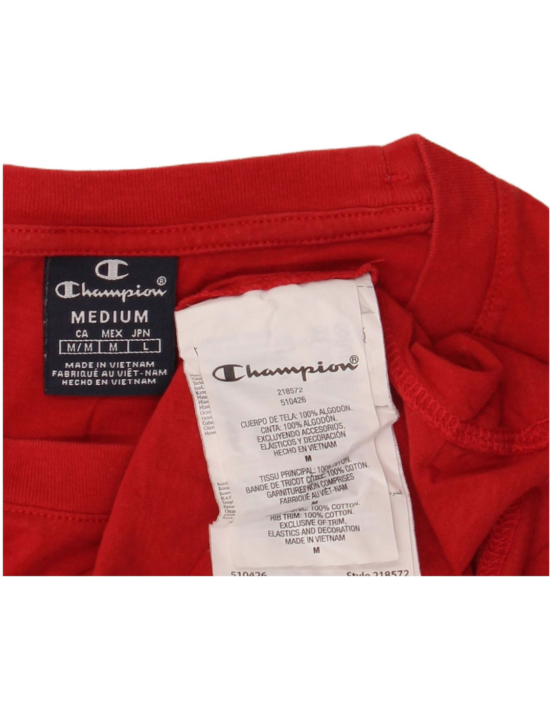 Tricou cu grafic Stanford Champion pentru bărbați Top din bumbac roșu mediu