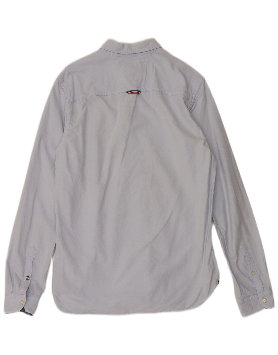 Cămașă Tommy Hilfiger pentru bărbați, bumbac albastru mic