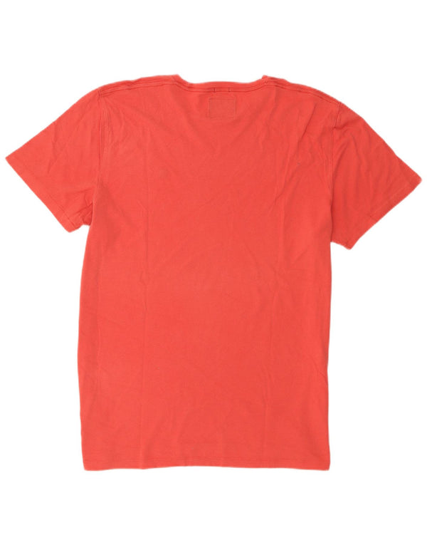 Tricou pentru bărbați Abercrombie & Fitch Top XL bumbac portocaliu