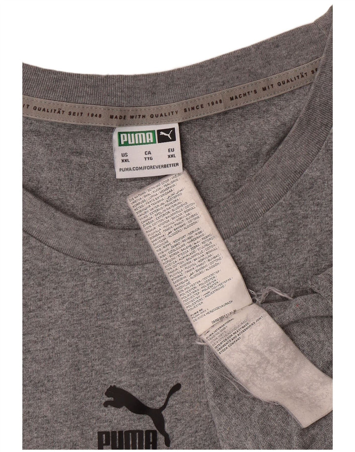 Tricou grafic Puma pentru bărbați Top 2XL bumbac gri