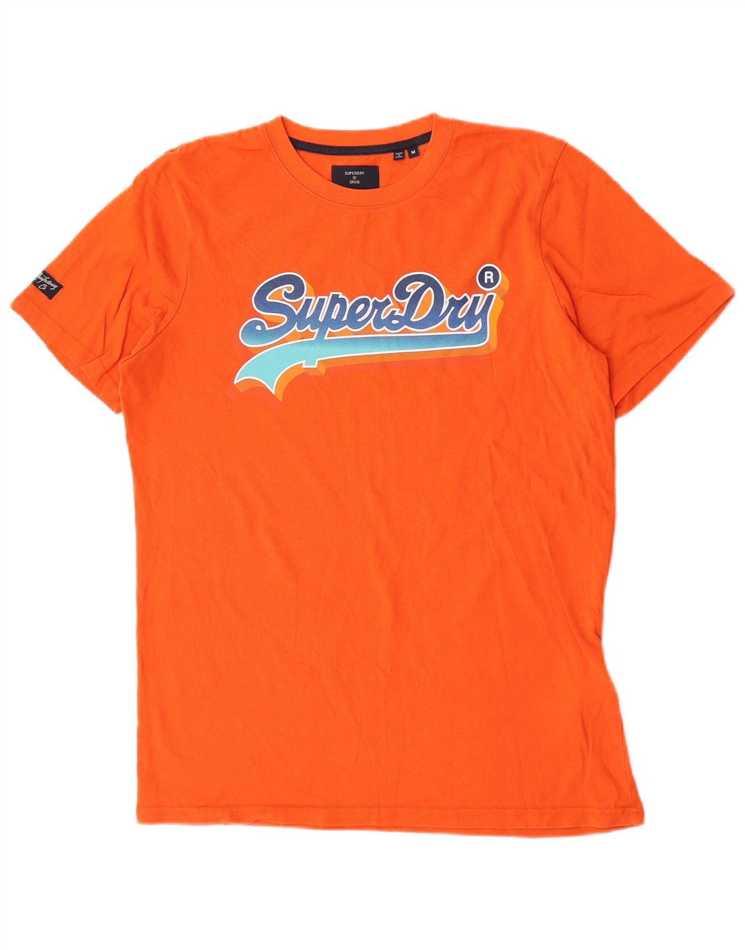 Tricou grafic pentru bărbați Superdry Top din bumbac portocaliu mediu