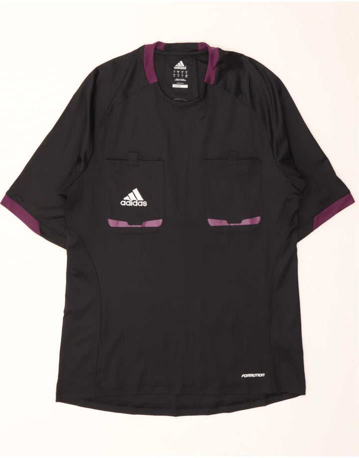 ADIDAS Mens Climacool T-Shirt Top Medium Black Polyester Vintage Adidas and Second-Hand Adidas from Messina Hembry 