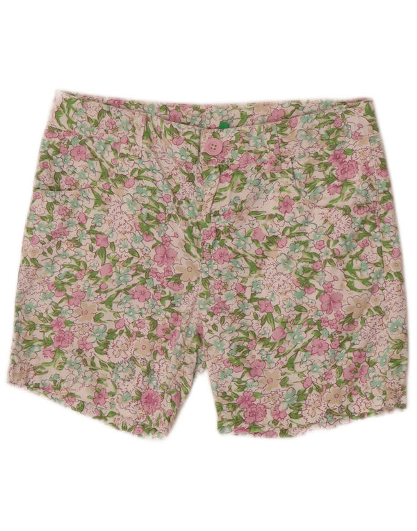 Pantaloni scurți casual Benetton Fete 11-12 Ani 2XL W29 Multicolor Floral