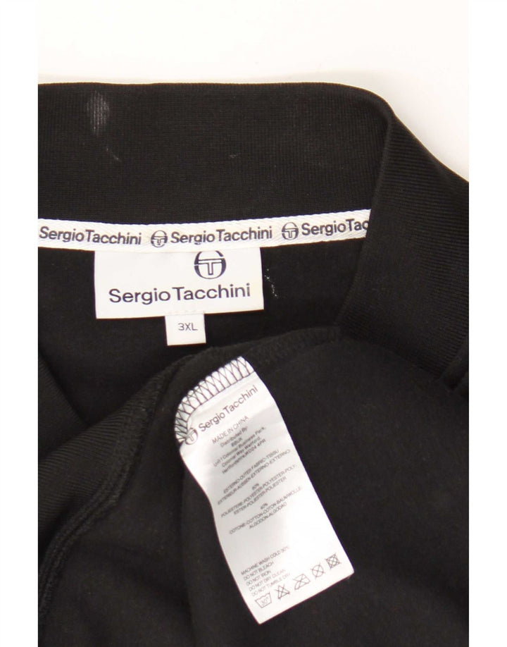 Jachetă de trening fără mâneci pentru bărbați Sergio Tacchini, poliester negru 3XL