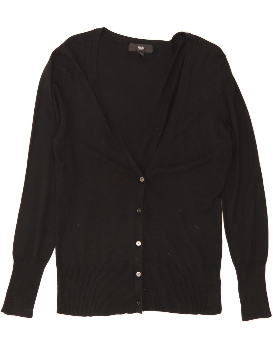 MOSSIMO Womens Cardigan Sweater UK 12 Medium Black Nylon Vintage Mossimo and Second-Hand Mossimo from Messina Hembry 