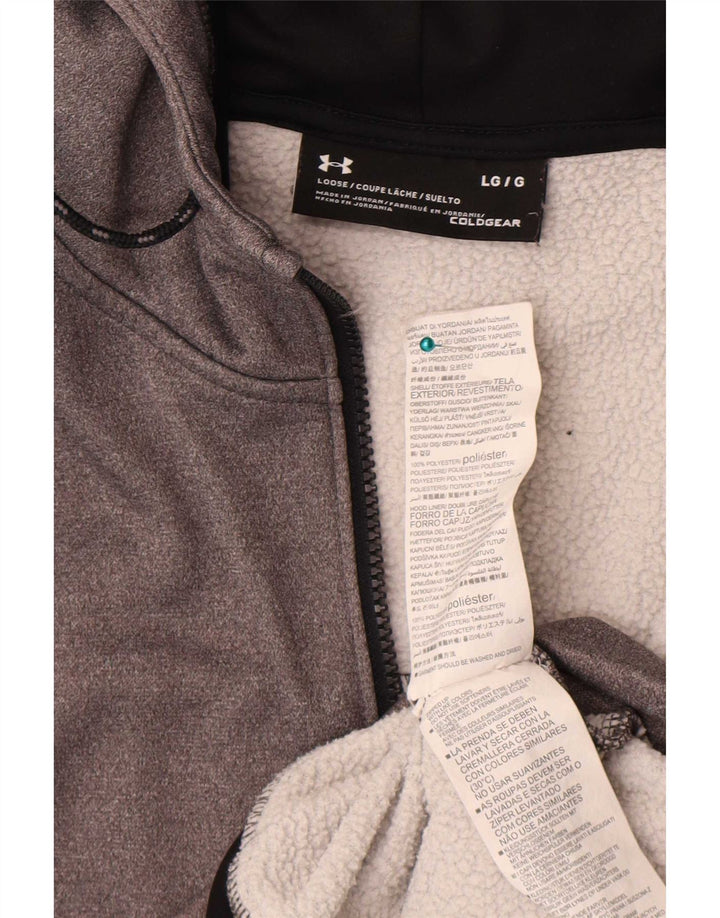 Pulover pentru bărbați Under Armour Cold Gear, cu fermoar, poliester mare, gri