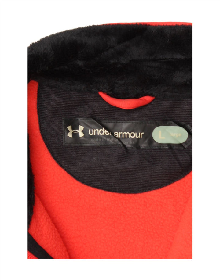 Jachetă de trening pentru bărbați UNDER ARMOUR, poliester geometric roșu mare