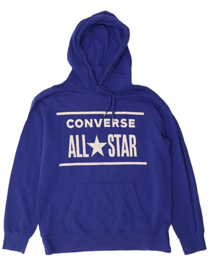 Pulover pentru bărbați CONVERSE Graphic Hoodie Pulover mare, albastru, bumbac