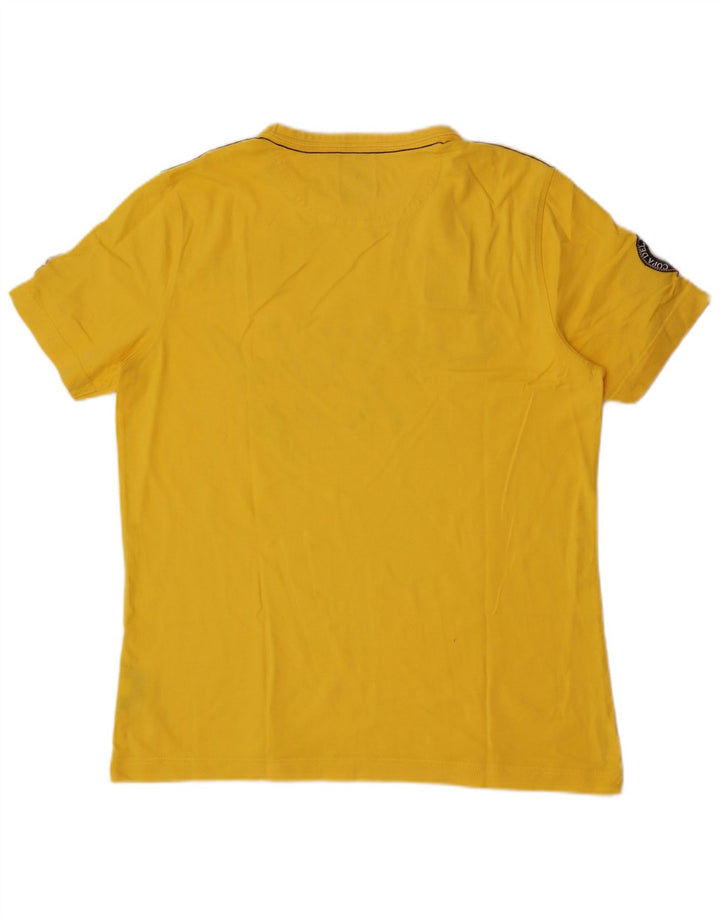 Tricou grafic pentru bărbați Gaastra Top mare din bumbac galben
