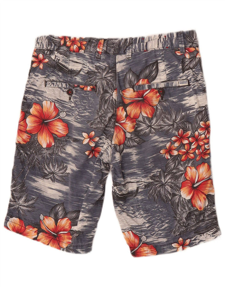 Pantaloni scurți chino Leo pentru bărbați Franklin Marshall W31 Medium Bleumarin Hawaiian