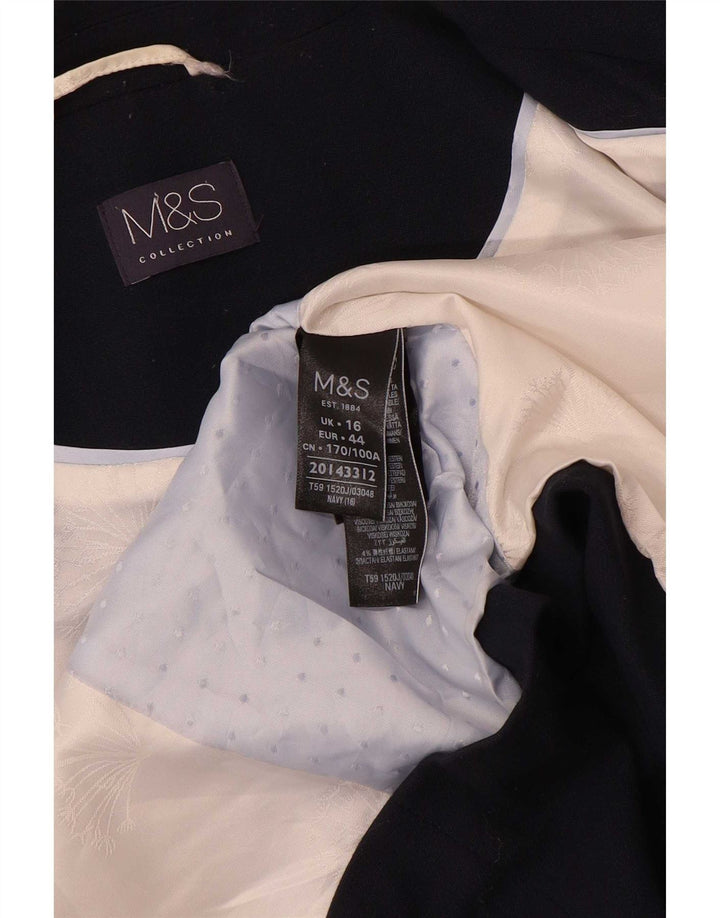 Jachetă pentru femei Marks & Spencer, cu 1 nasture, mare, bleumarin, UK 16
