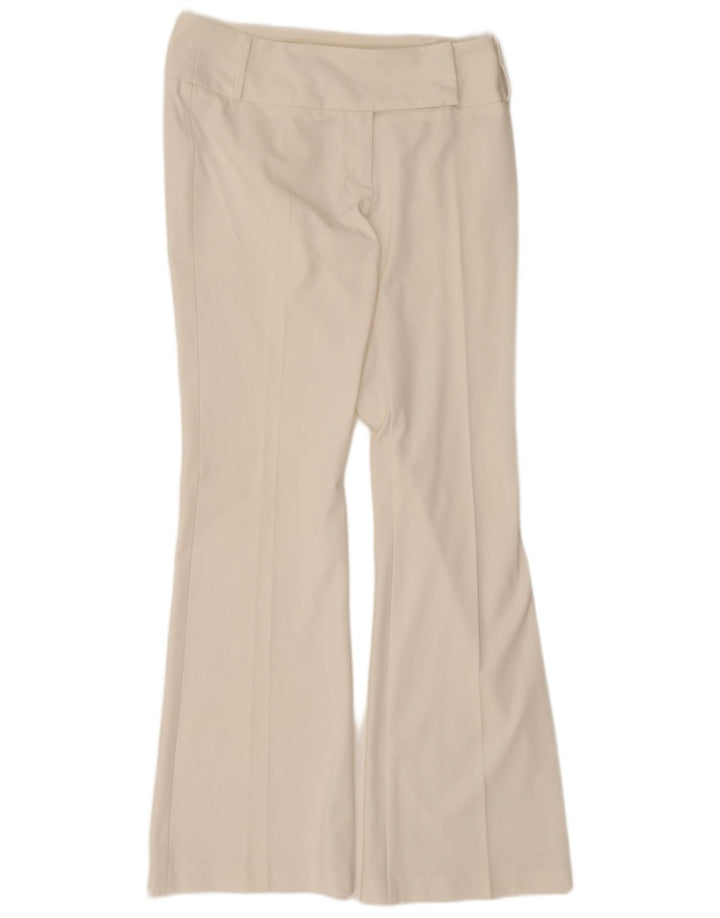 Pantaloni casual pentru femei Sisley Flare IT 44 Medium L30 L32 Poliester alb