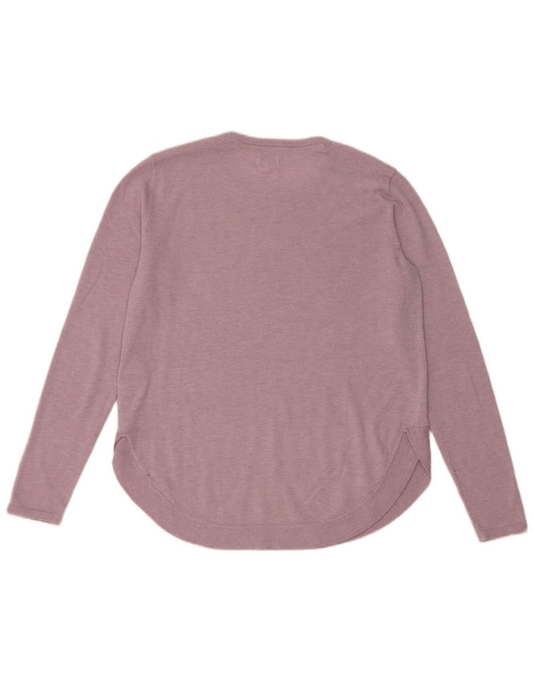 Pulover pentru femei Fat Face supradimensionat cu gâtul turnat UK 10 Mic Violet