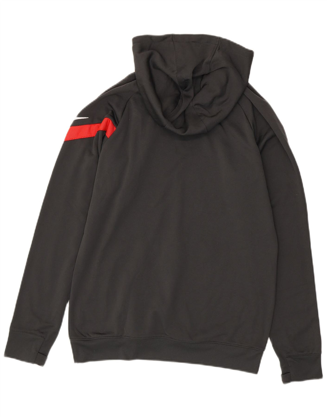 NIKE Mens Dri Fit Hoodie Jumper Small Grey Colourblock Polyester
