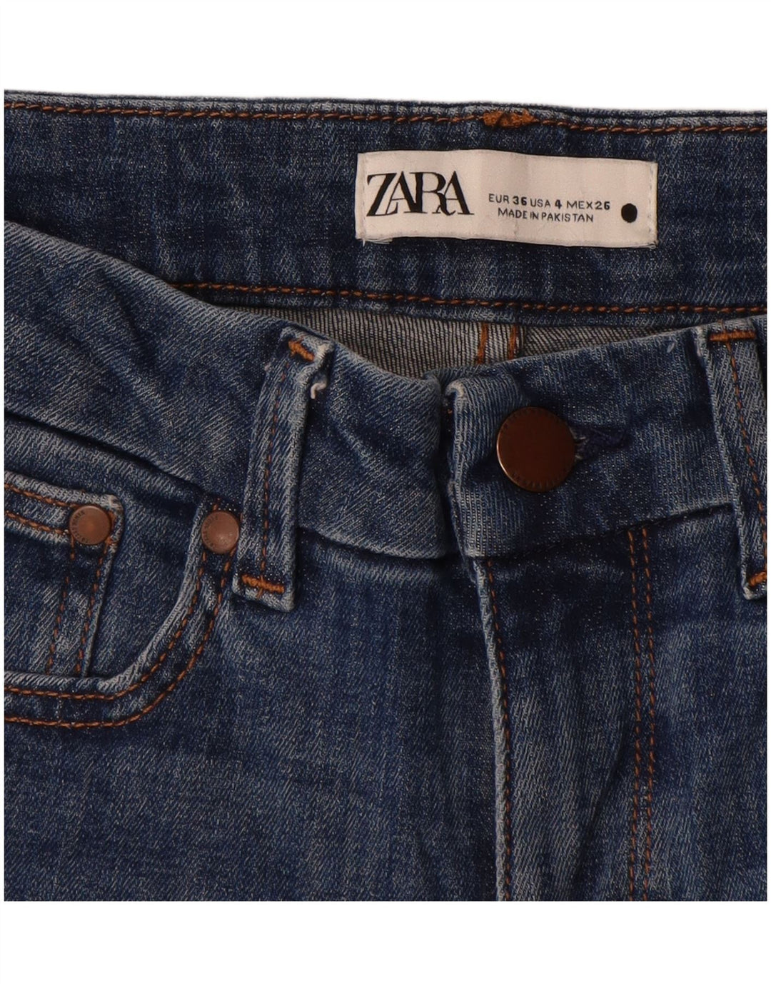 Blugi Zara Femei Bootcut EU 36 XS W26 L28 Albastru