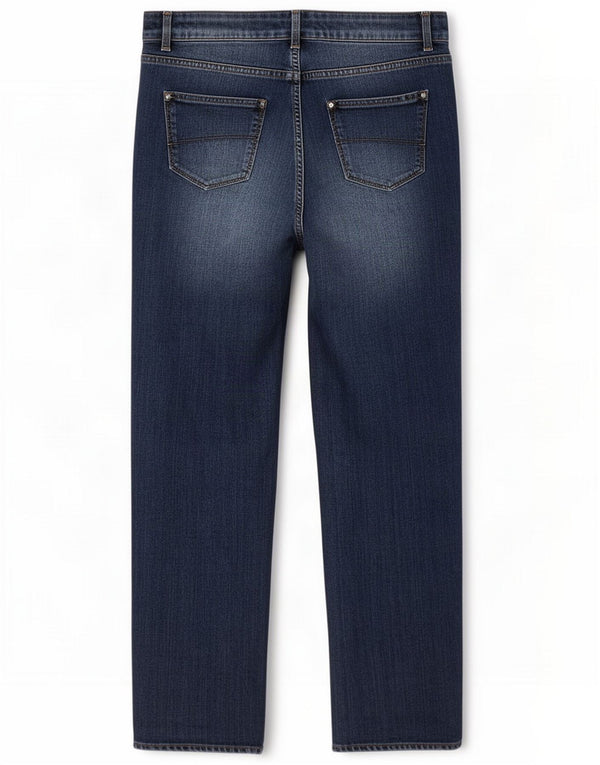 Karen Millen Blugi drepti pentru femei UK 14 Large W34 L26 Bleumarin