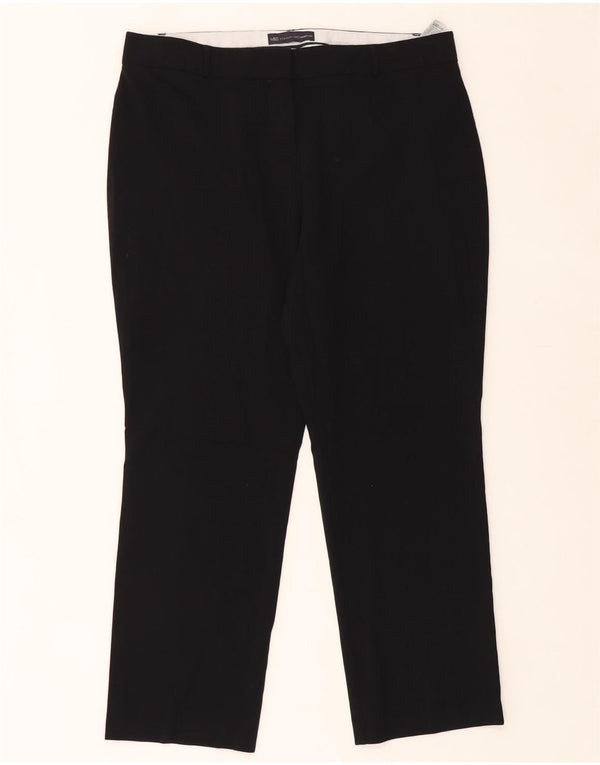 MARKS & SPENCER Womens Crop Suit Trousers UK 14 Medium W34 L26 Black