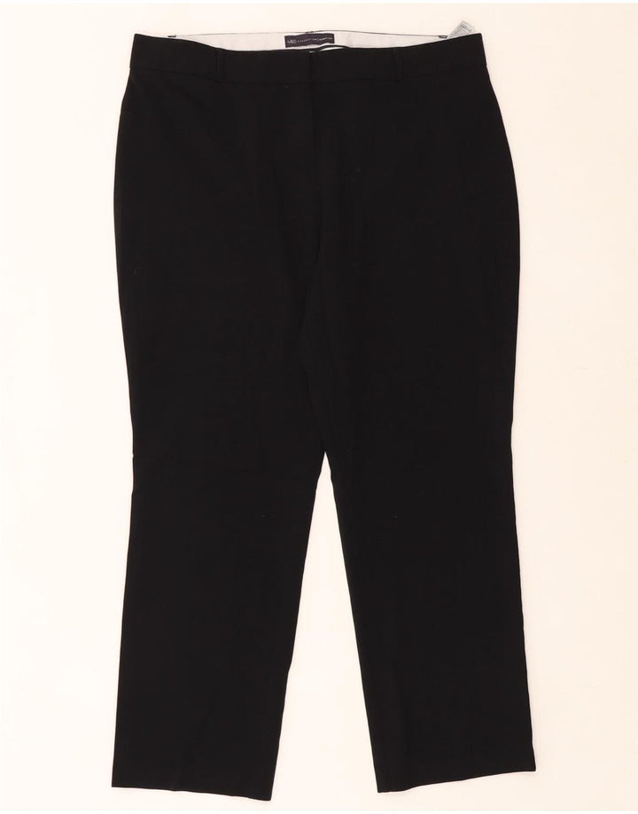 MARKS & SPENCER Pantaloni de costum crop pentru femei UK 14 Medium L34 L26 Negru