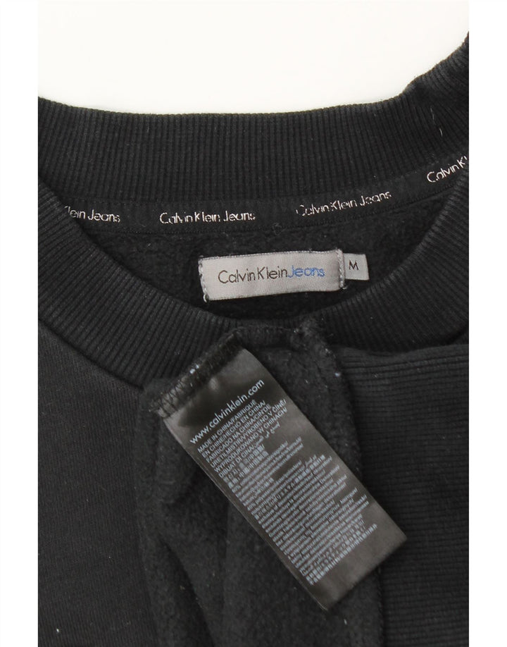 Calvin Klein Jeans Pulover cu grafic pentru femei UK 14 Medium Black