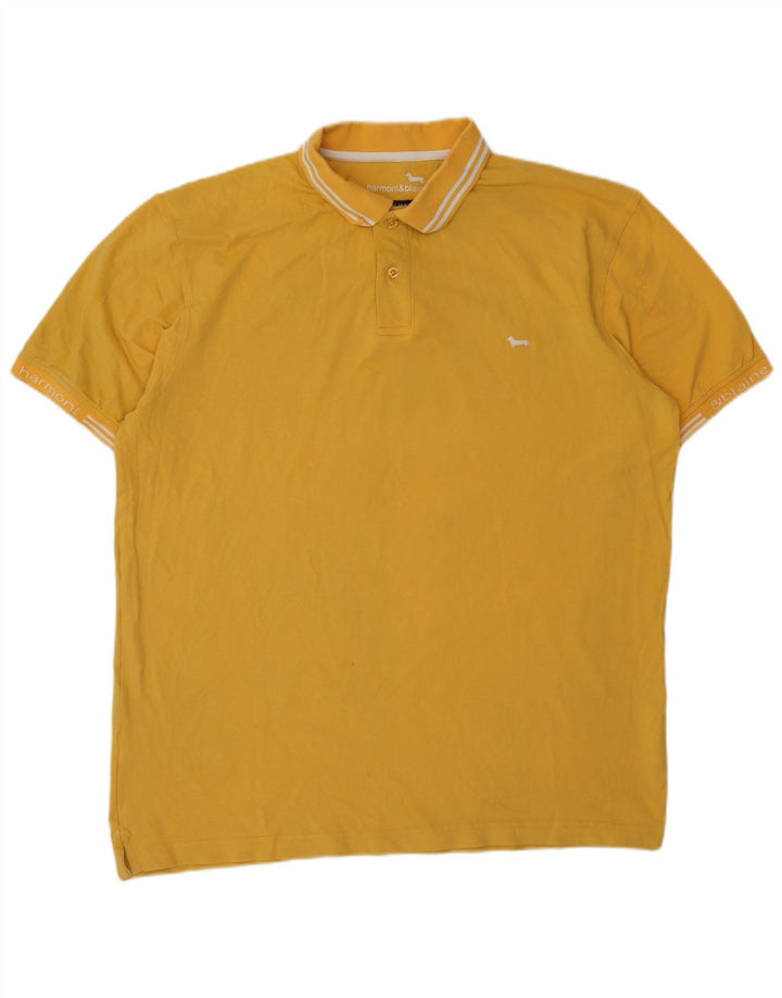 Tricou polo Harmont & Blaine pentru bărbați, bumbac galben, 3XL