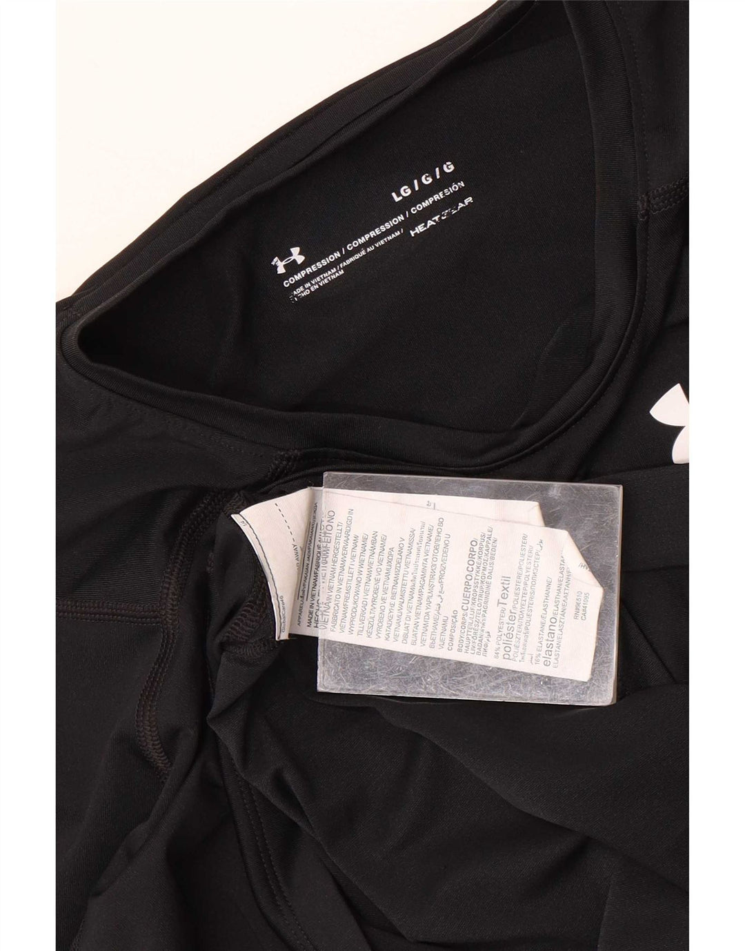 Under Armour Heat Gear Top cu mânecă lungă, mare, negru, poliester