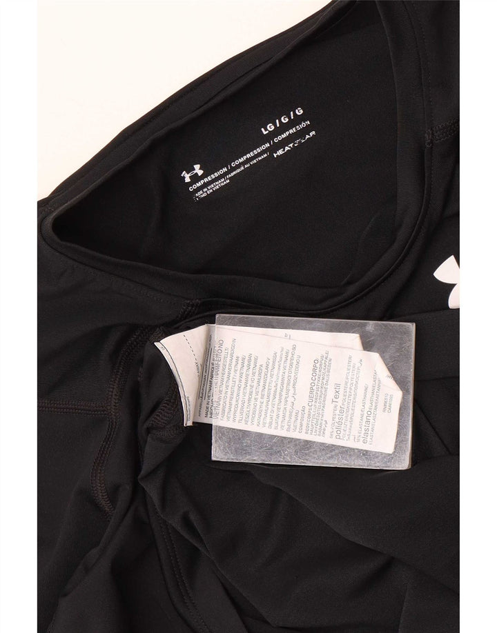 Under Armour Heat Gear Top cu mânecă lungă, mare, negru, poliester