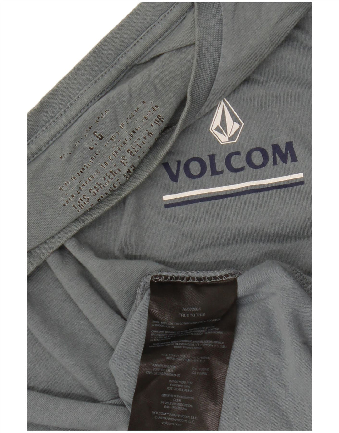 VOLCOM Tricou cu grafic pentru femei Top UK 16 Large Blue Bumbac