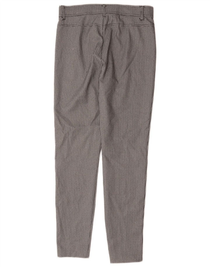 Pantaloni casual slim pentru femei Zara Mediu L28 L27 Black Houndstooth