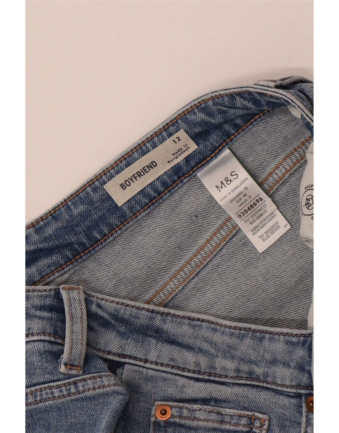 Marks & Spencer Pantaloni scurți din blugi pentru femei Boyfriend UK 12 Medium W30 Blue