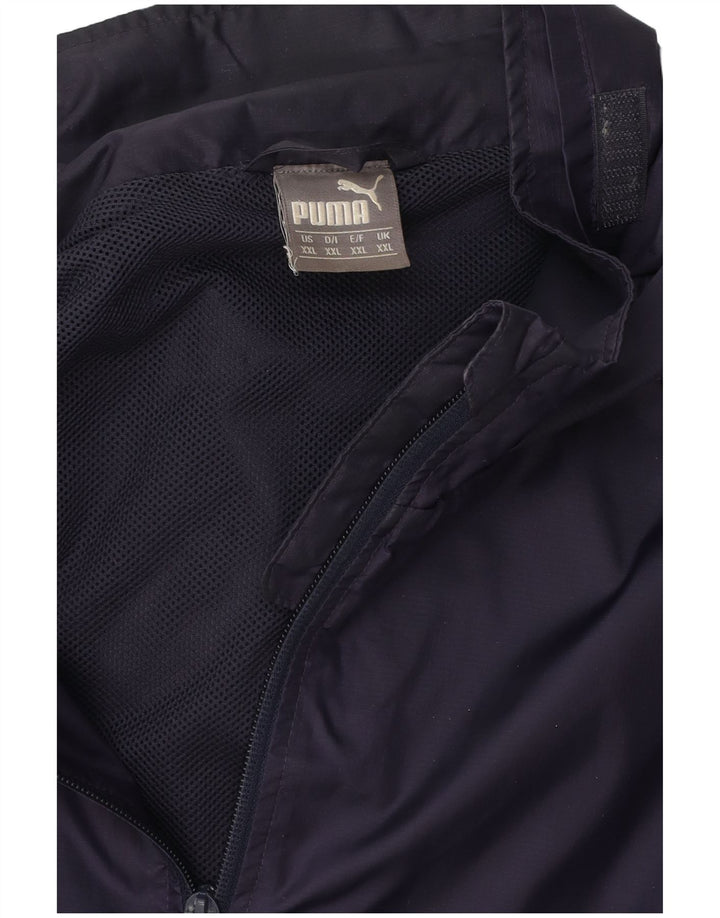 Jachetă de ploaie cu glugă PUMA pentru bărbați UK 44 2XL bleumarin