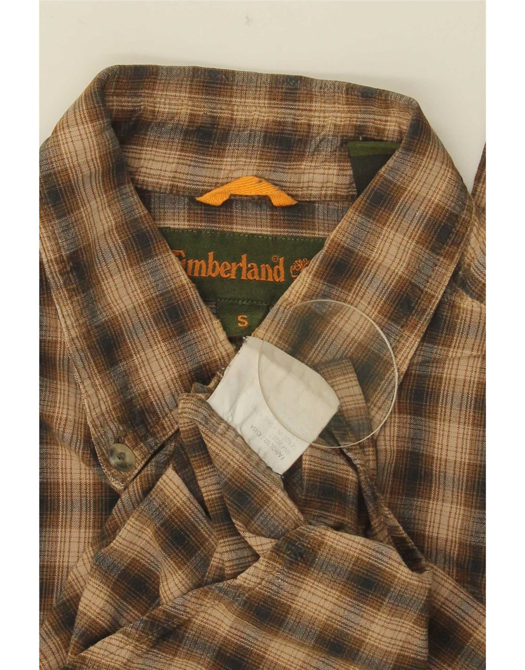 Cămașă de flanel pentru bărbați Timberland, bumbac cu carouri mici, maro