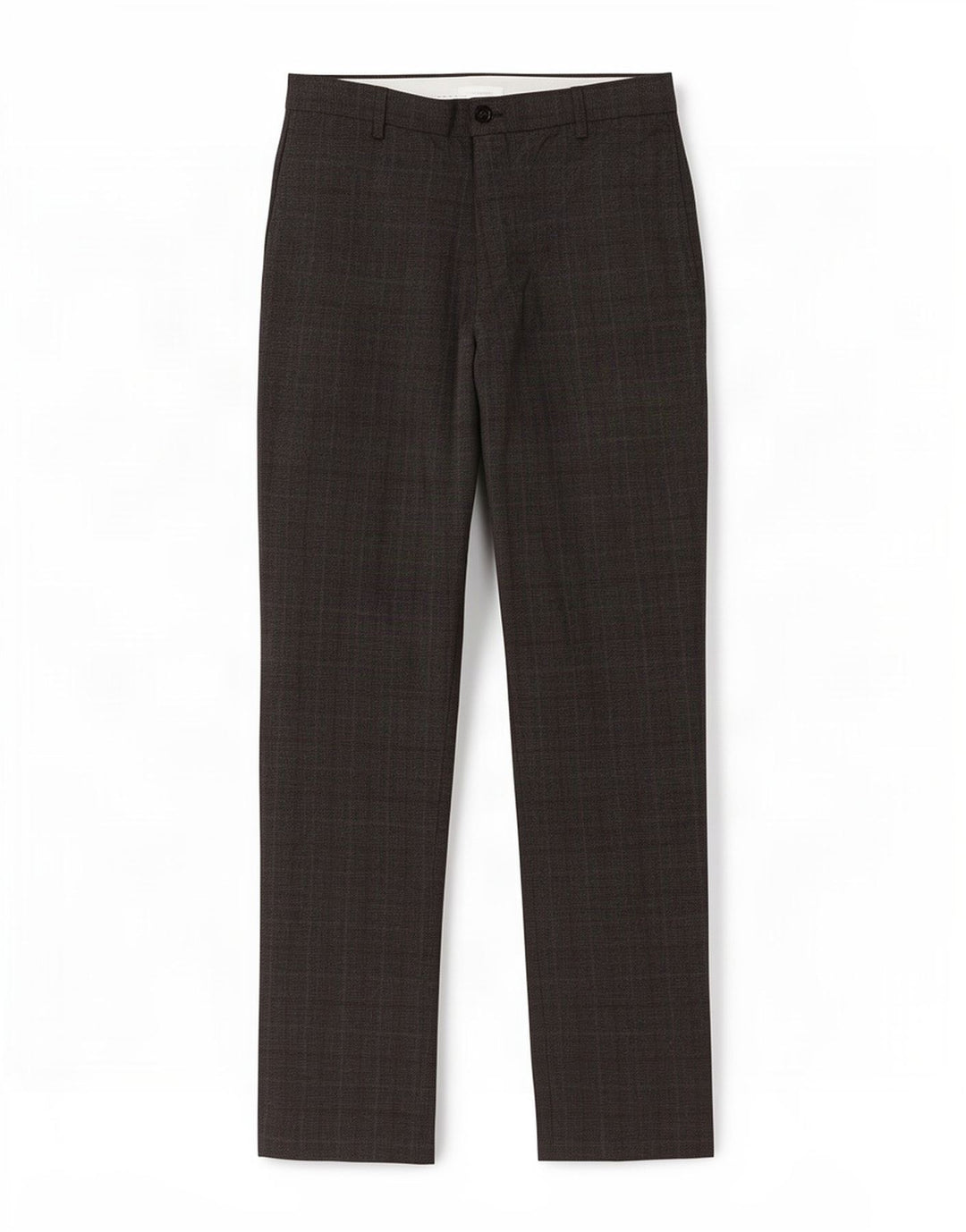 Pantaloni chino pentru bărbați Marks & Spencer L30 L33 poliester cu carouri maro