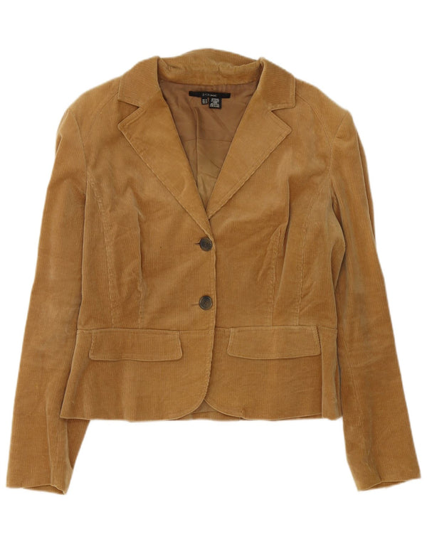 Jachetă pentru femei din velur cu 2 nasturi Zara UK 18 XL, bumbac maro