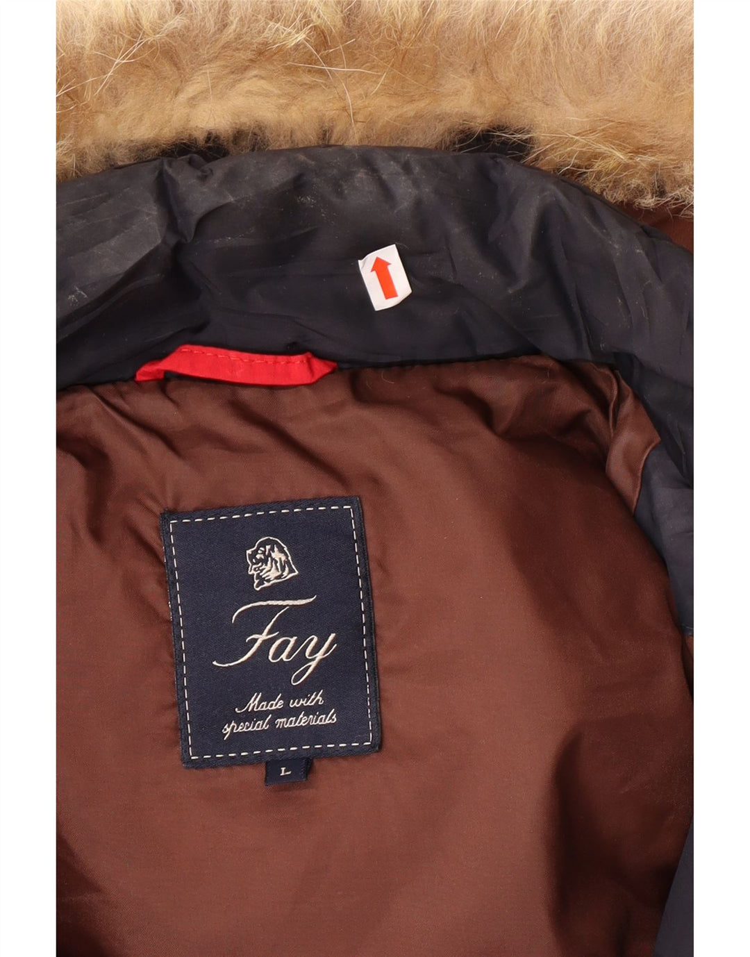 Jachetă căptușită cu glugă pentru bărbați FAY UK 40 Poliester mare bleumarin