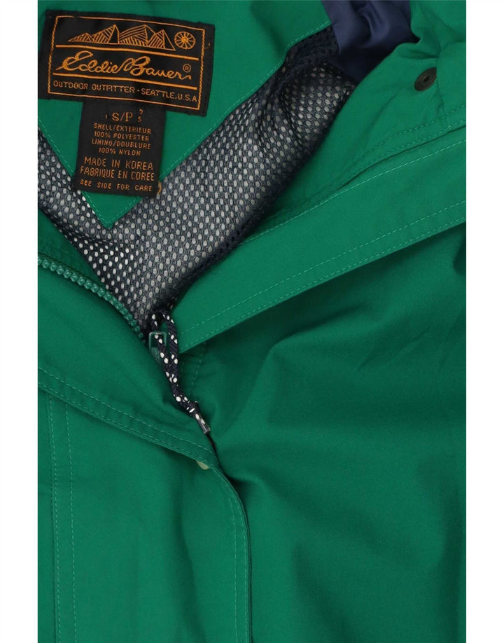 Jachetă de ploaie cu glugă pentru bărbați Eddie Bauer UK 36 Poliester verde mic