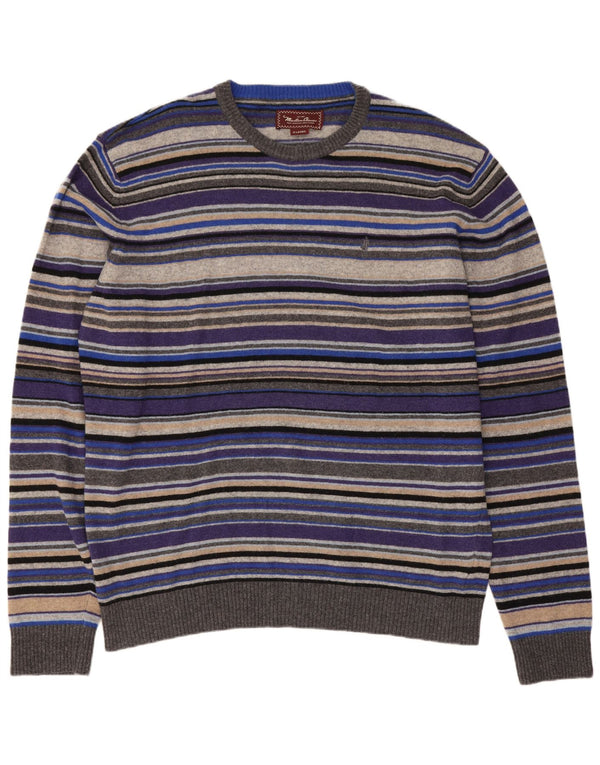 Pulover Marlboro Classics pentru bărbați, cu gât crew, XL, cu dungi multicolore
