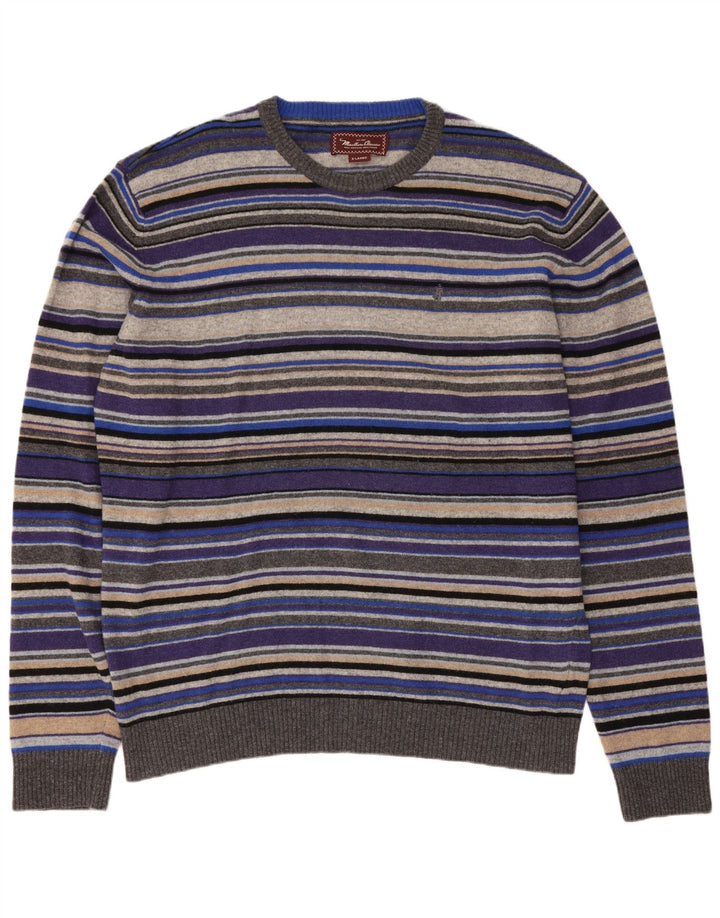 Pulover Marlboro Classics pentru bărbați, cu gât crew, XL, cu dungi multicolore