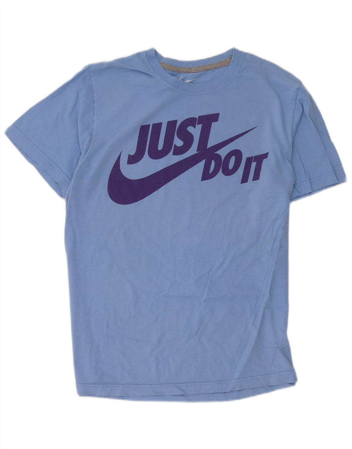 Tricou grafic pentru bărbați Nike Regular Fit Top din bumbac albastru mediu