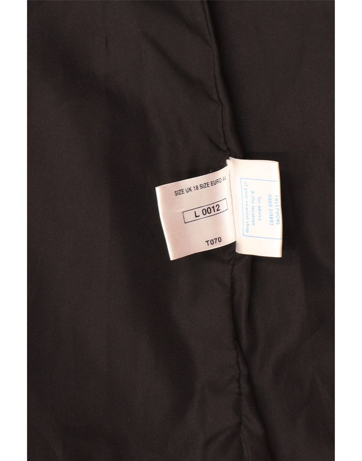 Palton de piele supradimensionat pentru femei VINTAGE UK 18 XL din piele neagră