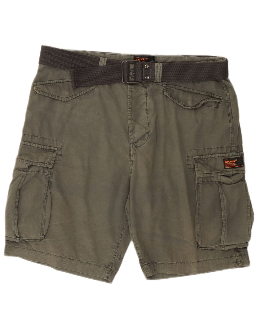 Pantaloni scurți cargo pentru bărbați SUPERDRY W34, bumbac mare kaki