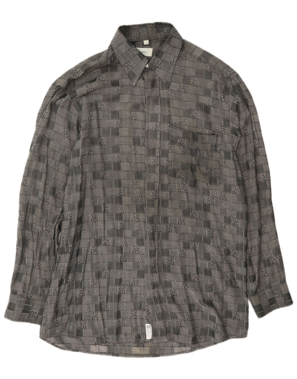 Cămașă pentru bărbați Canda Mărimea 39/40 15 1/2 Medium Gri Geometric